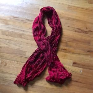 Long light red scarf
